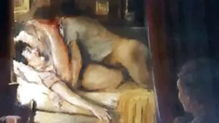 Slip glissé et baisé par une dame porno animé aux cheveux noirs